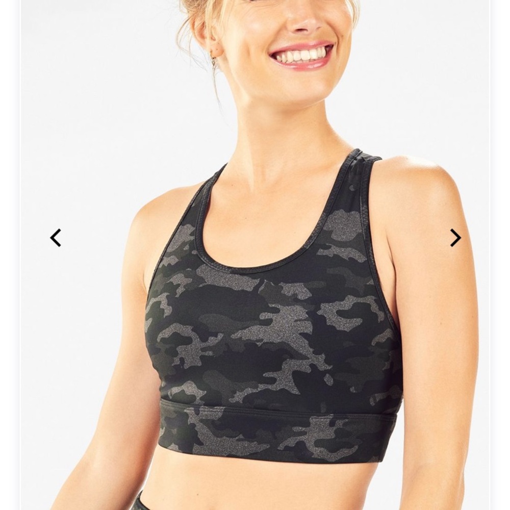 Fabletics Mila Camo Sports Bra Small